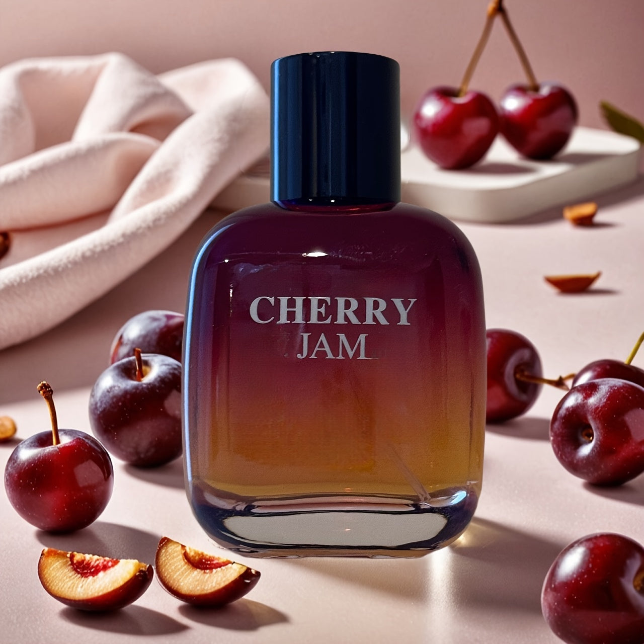 Women's Eau de Parfum 3.4oz - Cherry Jam Scent with Fresh Cherry, Plum & Vanilla Notes, 10-20% Perfume Concentration, BPA-Free, -Lasting Fragrance for Casual Attire, Feminine Scent | Elegant Bottle Design | Fresh Fruity Scent