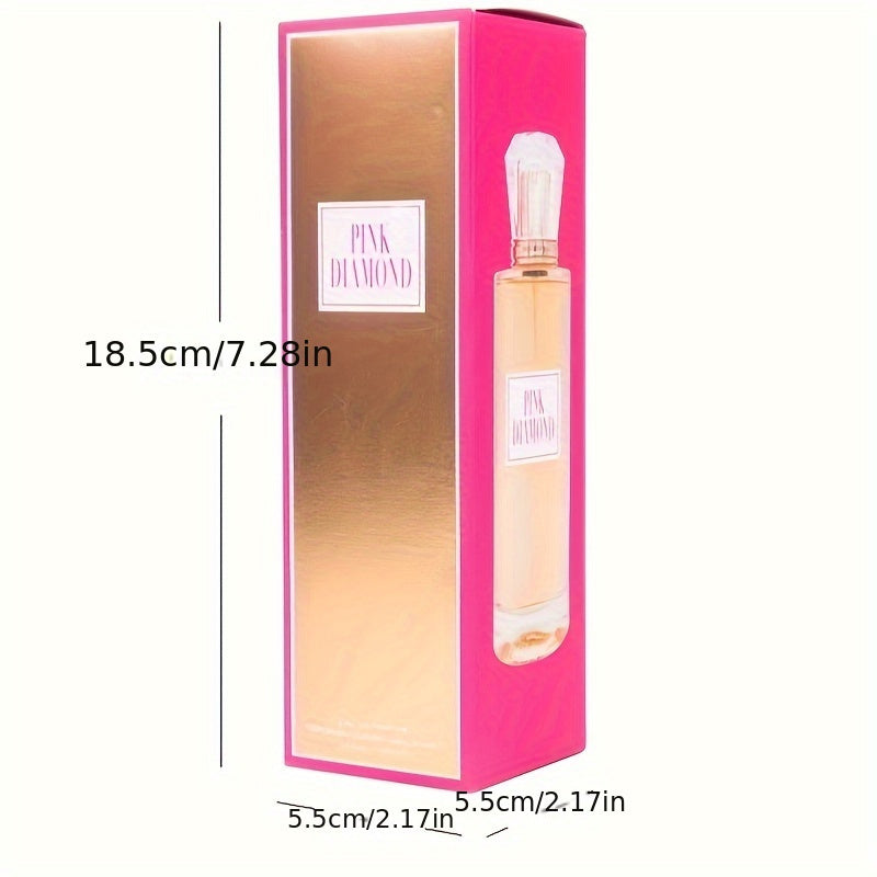 3.4oz PINK DIAMOND Ladies Eau De Parfum - Long-Lasting, Floral, and Fruity Scent - Perfect for Daily Wear and Special Occasions