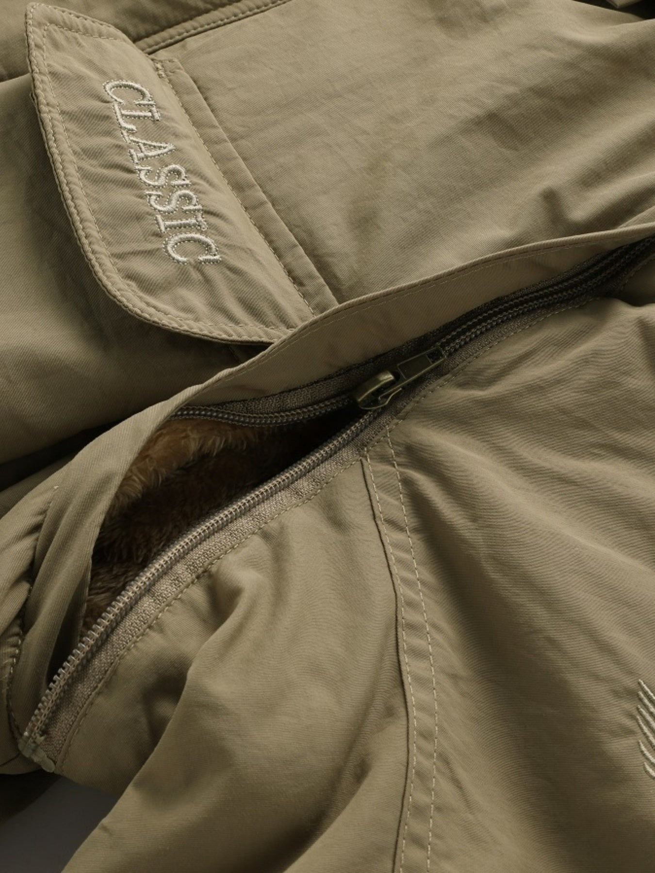 WarmthMax Cargo Jacket for Men - Fleece Lined, Removable Hood, Military Style, Water Resistant, Breathable, and Adjustable Fit for Outdoor Activities