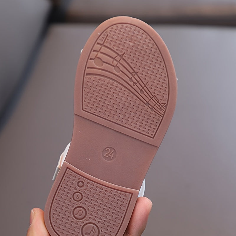 Adorable Bow-Adorned Casual Sandals For Baby Girls, Soft Sole Sandals Perfect For Walking