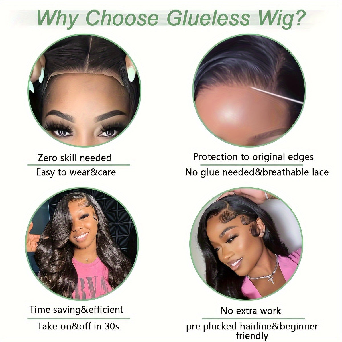 Bye Bye Knots Wig Glueless Wigs Human Hair Pre Plucked Pre Cut 6x4 HD Lace Closure Wigs Human Hair Body Wave Lace Front Wigs Human Hair For Women Put On And Go Wig 180%