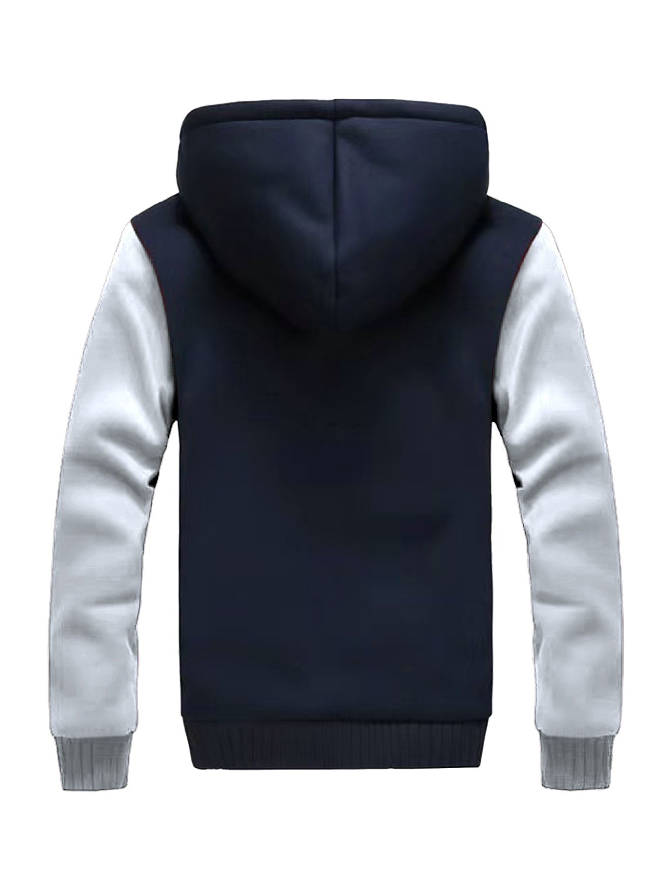 Men'S Winter Thick And Padded Warm Zip Up Hooded Jacket