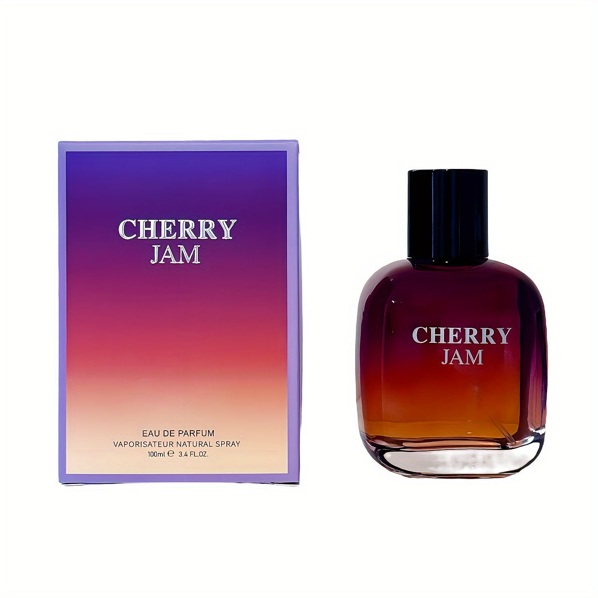 Women's Eau de Parfum 3.4oz - Cherry Jam Scent with Fresh Cherry, Plum & Vanilla Notes, 10-20% Perfume Concentration, BPA-Free, -Lasting Fragrance for Casual Attire, Feminine Scent | Elegant Bottle Design | Fresh Fruity Scent