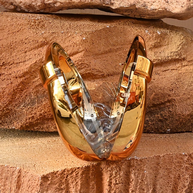 [Transparent Waterproof Party Clutch Bag] Luxury Women's Party Prom Box Evening Clutch Acrylic Transparent Clutch Waterproof Crossbody Bag Tready Bride Bag, Perfect For Party, Wedding, Dinner/Banquet, Matching With Wedding Dr