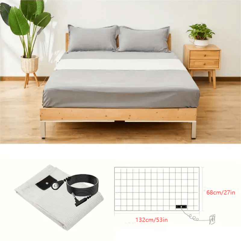 Experience Deep Sleep with 5% Silver Fiber Bed Sheet for All Mattress Sizes - Grounding Exercise Mat, Great Valentine'S Day, Mother'S Day Gifts and Home Health Accessories