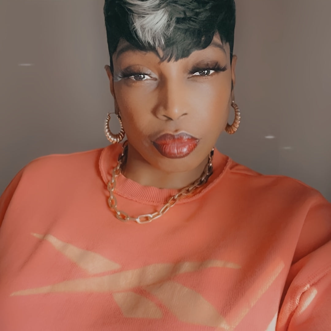 Pixie Cut Wig For Women Human Hair 613 Mixed 27# Short Wigs 9A Grade Real Human Hair Short Wigs With Bangs 613/27, 1B613 Wig None Lace Pixie Wigs Human Hair Wig For Women Glueless Wig Natural Looking Short Wigs