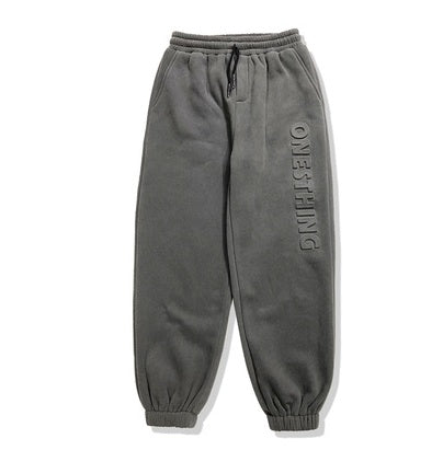 Spring Stamped Letters Wild Trendy Footwear Pants For Men And Women Loose Plus Velvet Sports Casual Pants