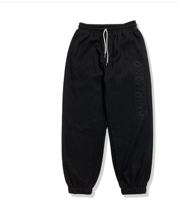 Spring Stamped Letters Wild Trendy Footwear Pants For Men And Women Loose Plus Velvet Sports Casual Pants