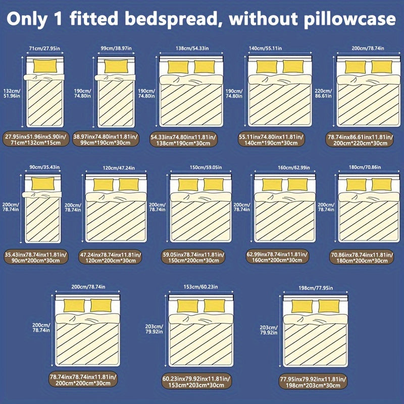 1pc Modern Plaid Pattern Waterproof Bedspread, Soft Breathable Polyester & Polyurethane Blend, Machine Washable, Quilted Mattress Protector Cover, Dustproof Bed Cover, Moisture-Wicking Bed Sheet, No Pillowcase Included