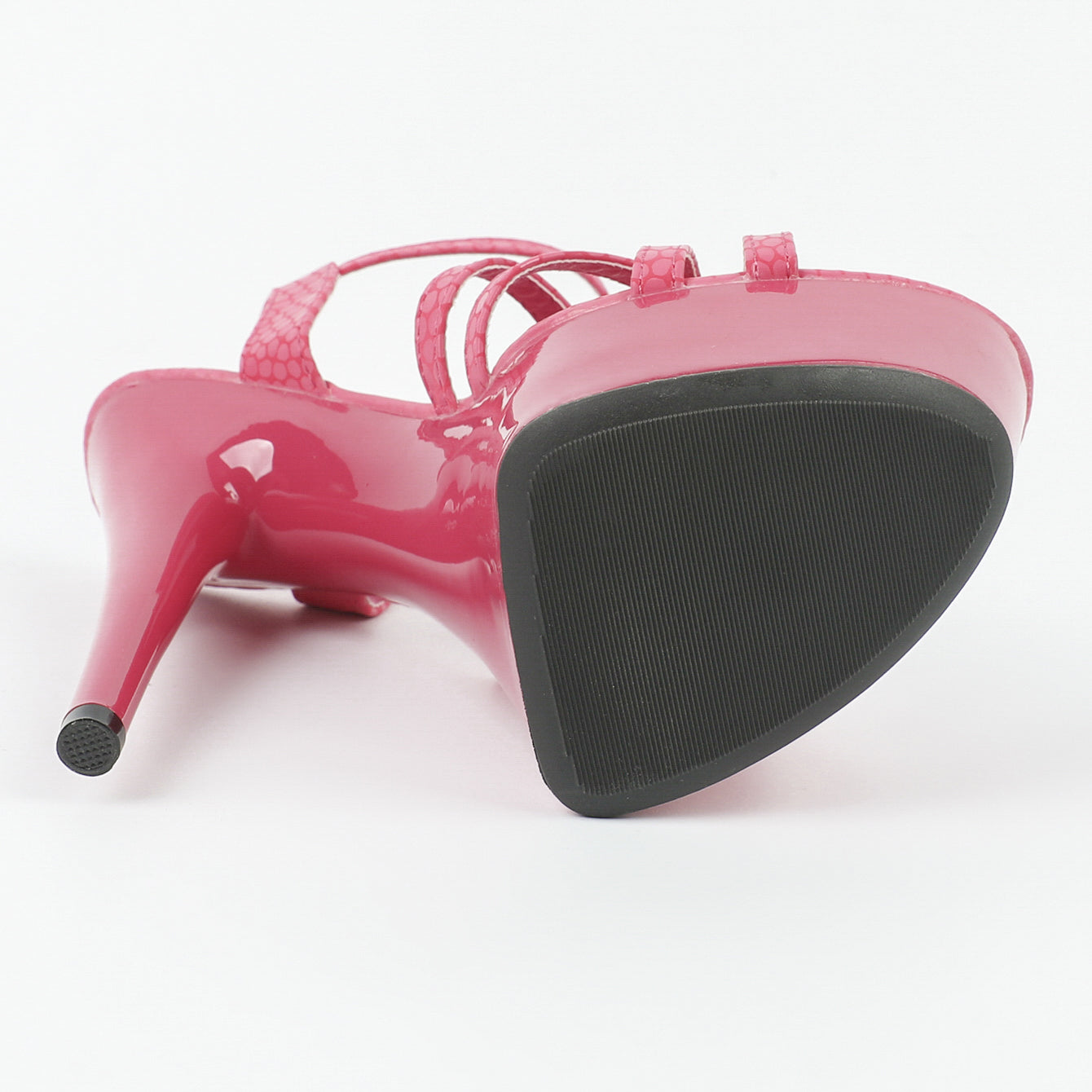 Elegant Pink Platform Sandals for Women - Sexy Open Toe with Clear High Heels, Ankle Strap, 5.5" Heel & 4cm Platform - Perfect for Parties & Clubbing, High Heel Sandals