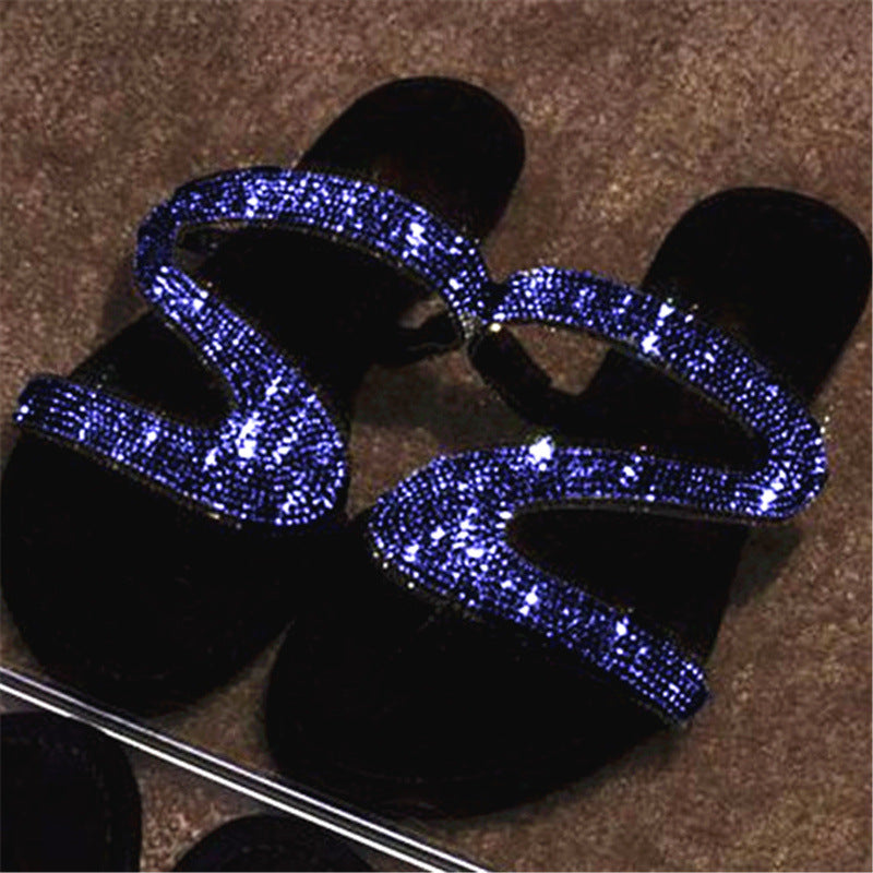 Women Summer Flat Bling Slippers Transparent Soft Jelly Shoes Female Flip Flops Sandals Outdoor Beach Ladies Slides Plus Size