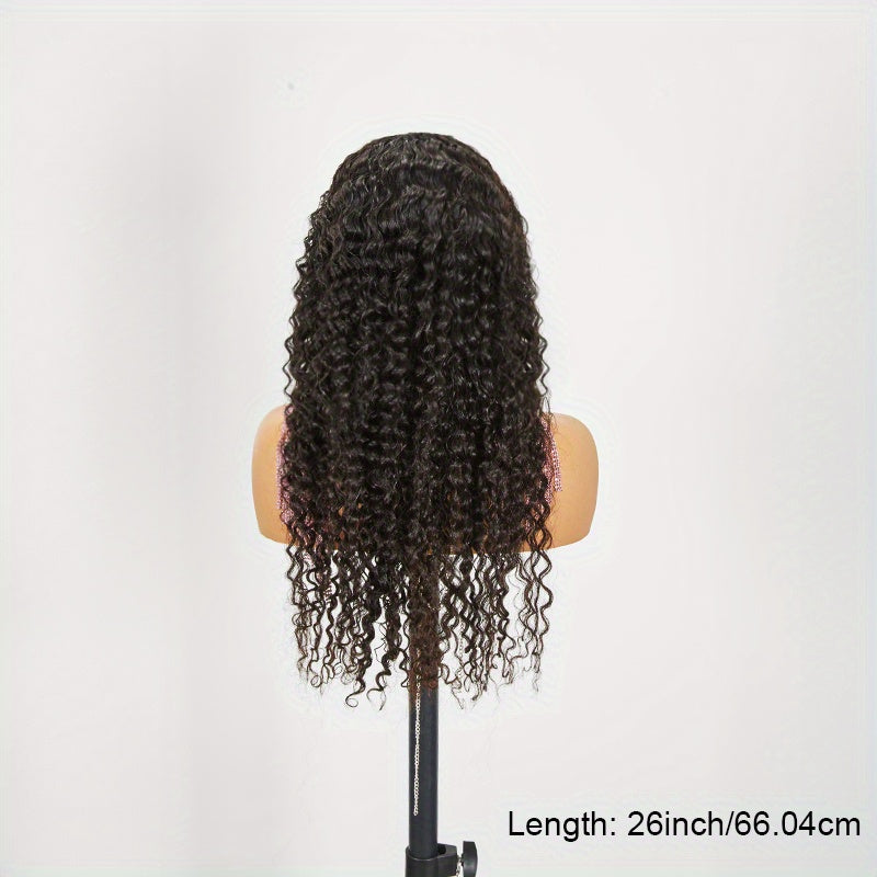 40 Inch Transparent Deep Wave HD Lace Frontal Wig Glueless Wig Human Hair Brazilian 360 Full Lace Wig Water Wave Curly HD Lace Front Wigs PrePlucked