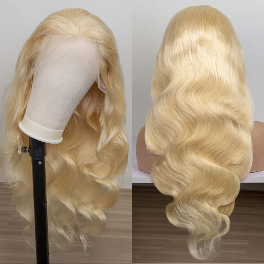 200% Density 613 Blonde Lace Front Wig Human Hair 13X4 HD Body Wave Lace Front Wigs Human Hair Pre Plucked with Baby Hair Blonde Lace Front Wigs Human Hair