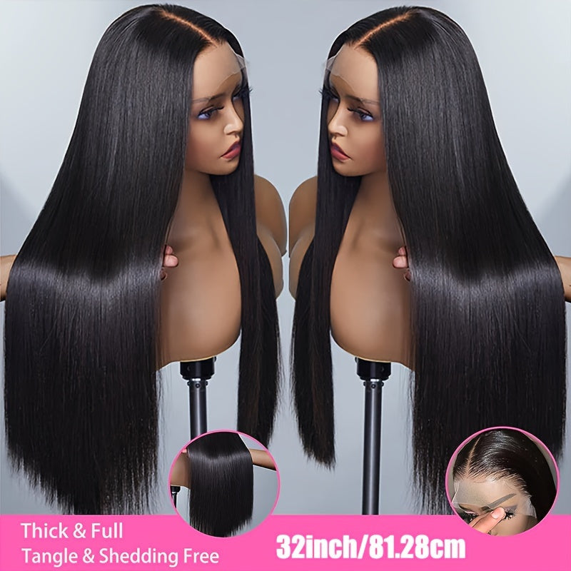 250% Density Glueless Wigs Human Hair Pre Plucked Pre Cut 13x4 HD Transparent Lace Front Wigs Human Hair For Women Straight Bye Bye Knot Wigs