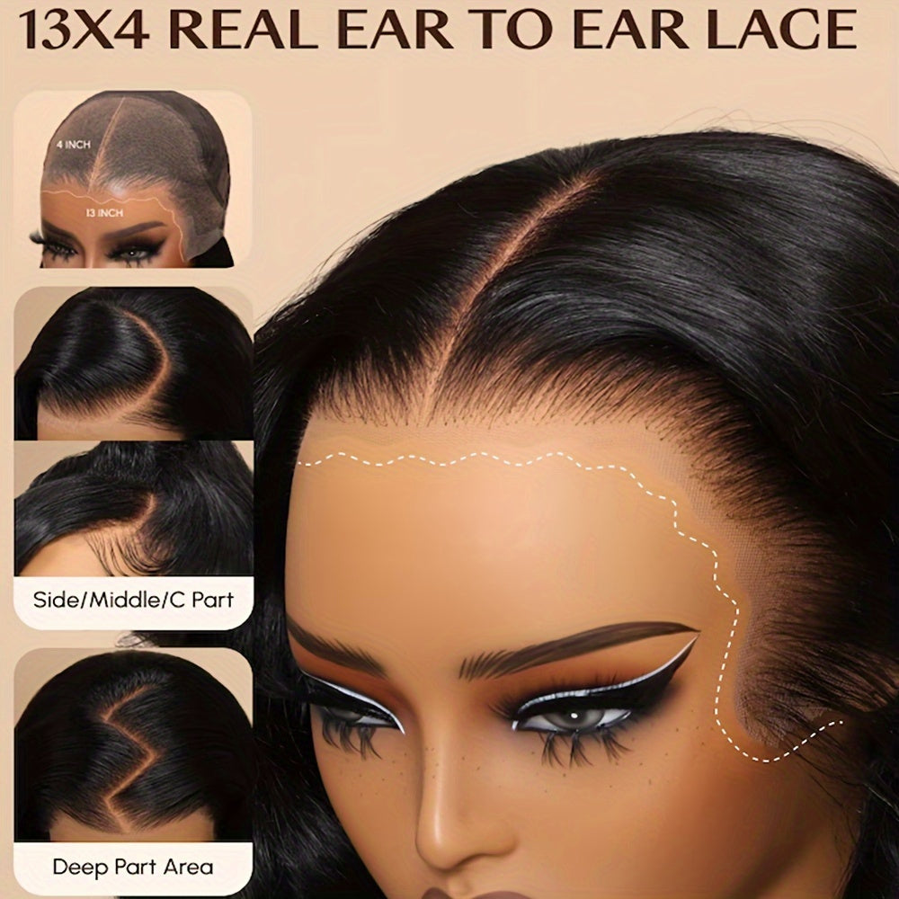 250% Density Glueless Wigs Human Hair Pre Plucked Pre Cut 13x4 HD Transparent Lace Front Wigs Human Hair For Women Straight Bye Bye Knot Wigs