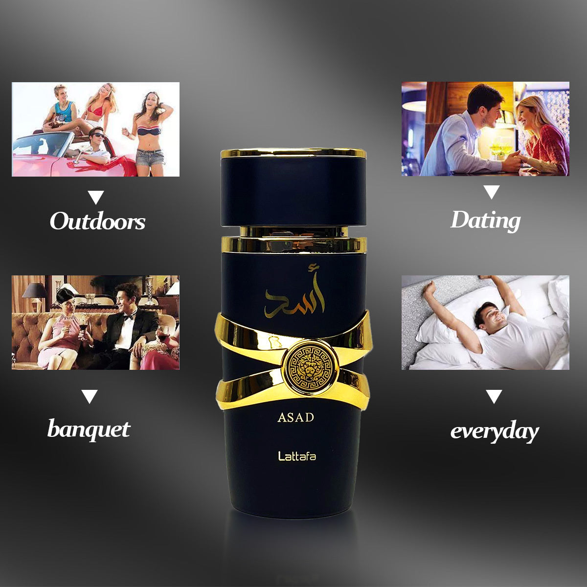 Men's Eau De Parfum Gift Set - Includes 3.4 Oz/ 100 Ml Bottles Of Moi, Tous, And Asad 2024