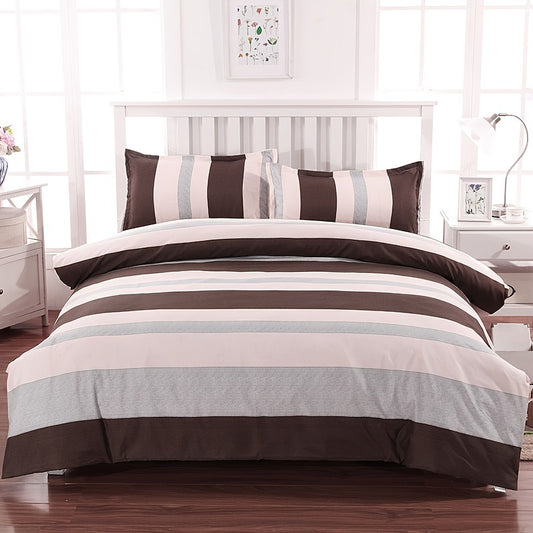 Bed sheet and quilt cover four-piece wholesale bedding simple brushed student dormitory single four-piece set