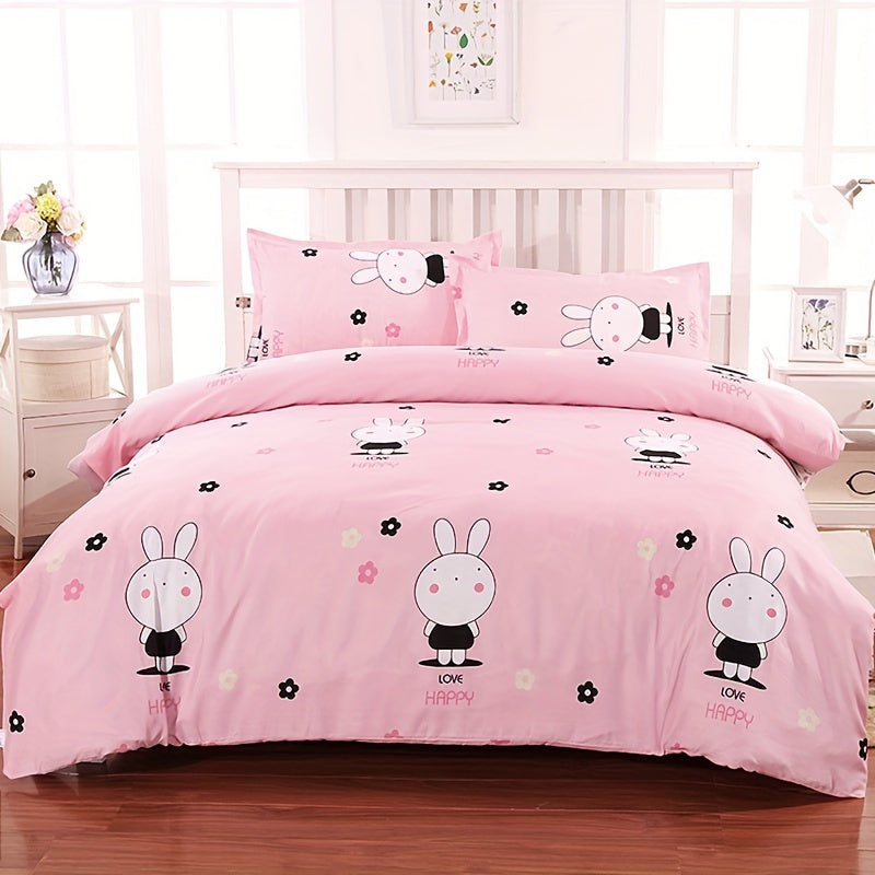 Bed sheet and quilt cover four-piece wholesale bedding simple brushed student dormitory single four-piece set