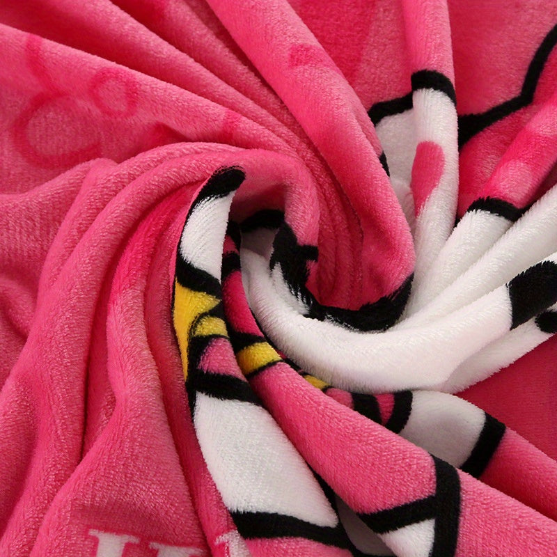 Hello Kitty Soft Polyester Throw Blanket - 59"x78" Decorative Bed Sheet for Cozy Room Ambiance