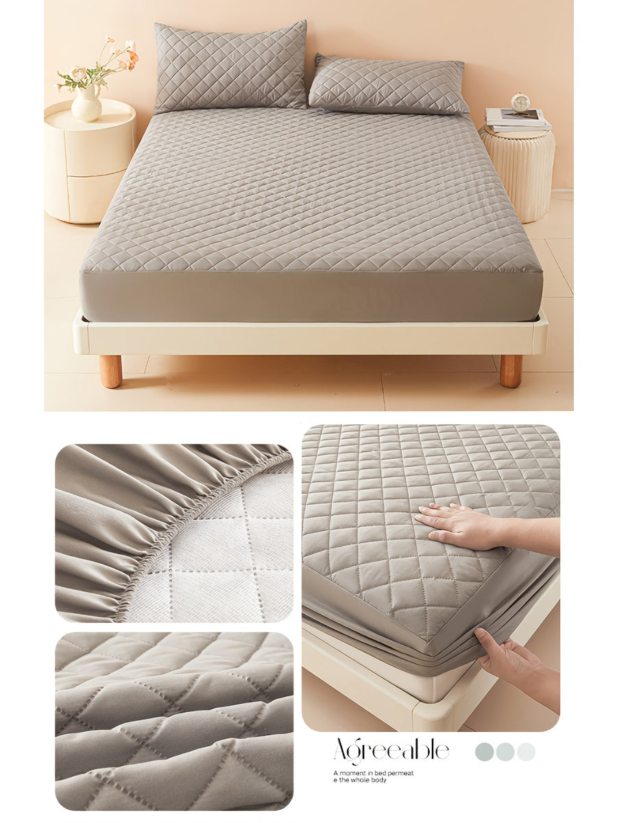 Layered Waterproof Mattress Protective Cover, (excluding Pillowcase)Soft And Comfortable Bedding Mattress Cover, Breathable Bed Sheet Mattress Protective Waterproof, Thickened Bed Cover Suitable for Bedrooms, Guest Rooms, Sin