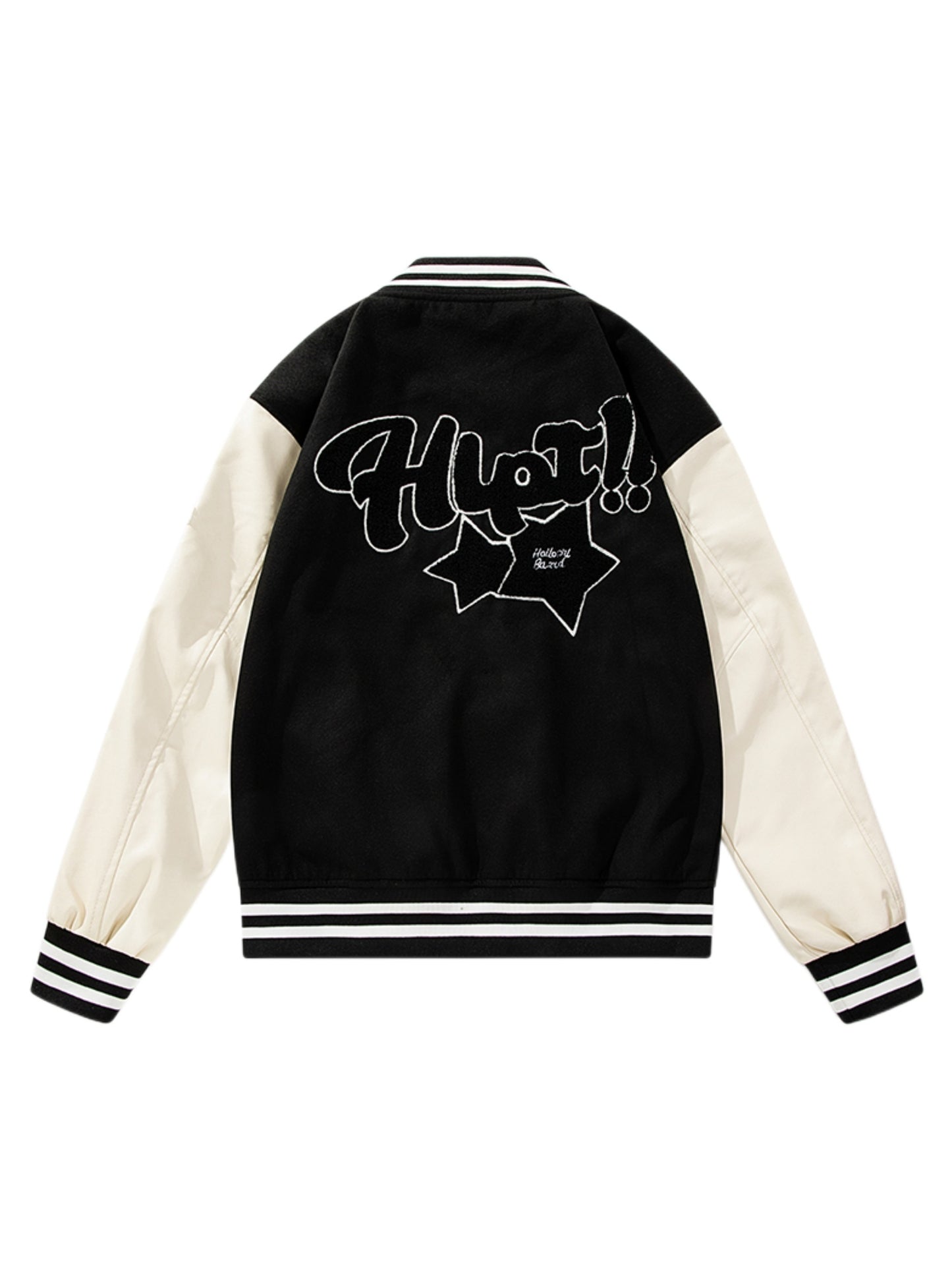 Varsity Chic Jacket - Color-Blocked Button-Up with Stitched Fabric, Casual Spring and Fall Essential for School and Baseball Fans - Men's Relaxed Fit