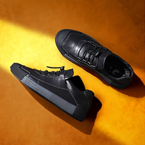 Men's Genuine Leather Lace-Up Shoes - Minimalist Formal & casual Shoes, Cushioned Insole & Non-Slip Rubber Sole for Office, Everyday, Semi-Formal Events - All-Season Everyday dress shoes, Office Footwear, Stylish Footwear, Br