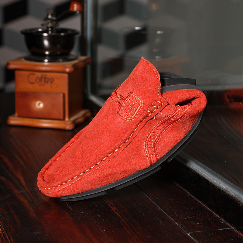 Men's Casual Loafers, Upper, PU Lining, Rubber Sole, Fabric Insole, Round Toe Slip-On Shoes for All Seasons, Dressy Shoes