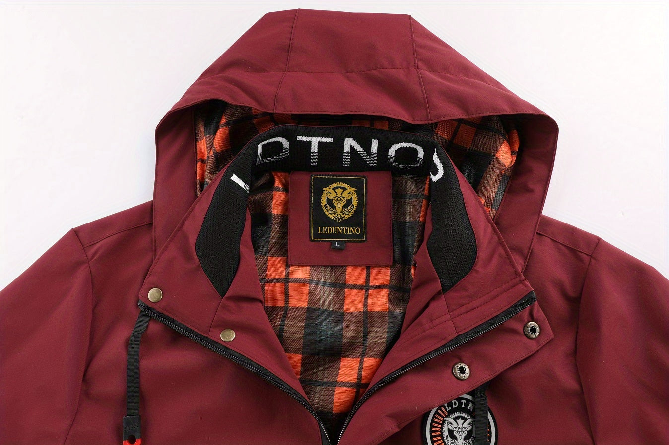 Mens Waterproof Zipper Pocket Hoodie Jacket - Stylish Drawstring Hood, Stretchy Comfort, Water-Repellent for Spring & Fall Outdoors