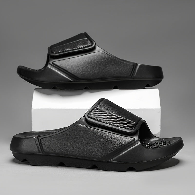 Men'S Breathable Massage Sandals - Comfortable EVA Summer Slides with Arch Support, Hook-and-Loop Closure, and Comfortable Heel for Outdoor, Beach, and Casual Wear, Strappy Sandal