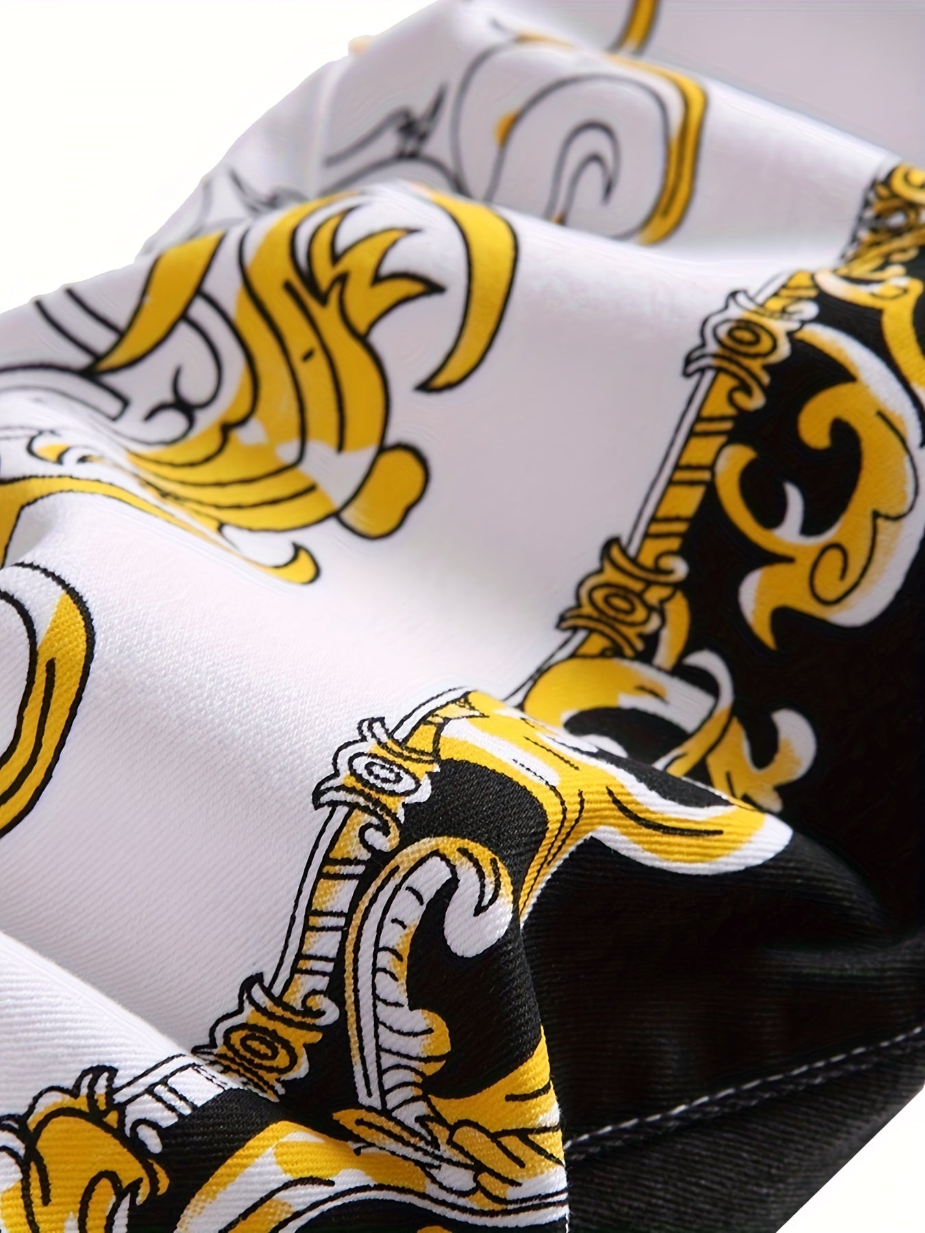 Mens Printed Jeans - Premium Jeans for Men Slim Fit - Skinny Stretch Denim Printed Pants for Men