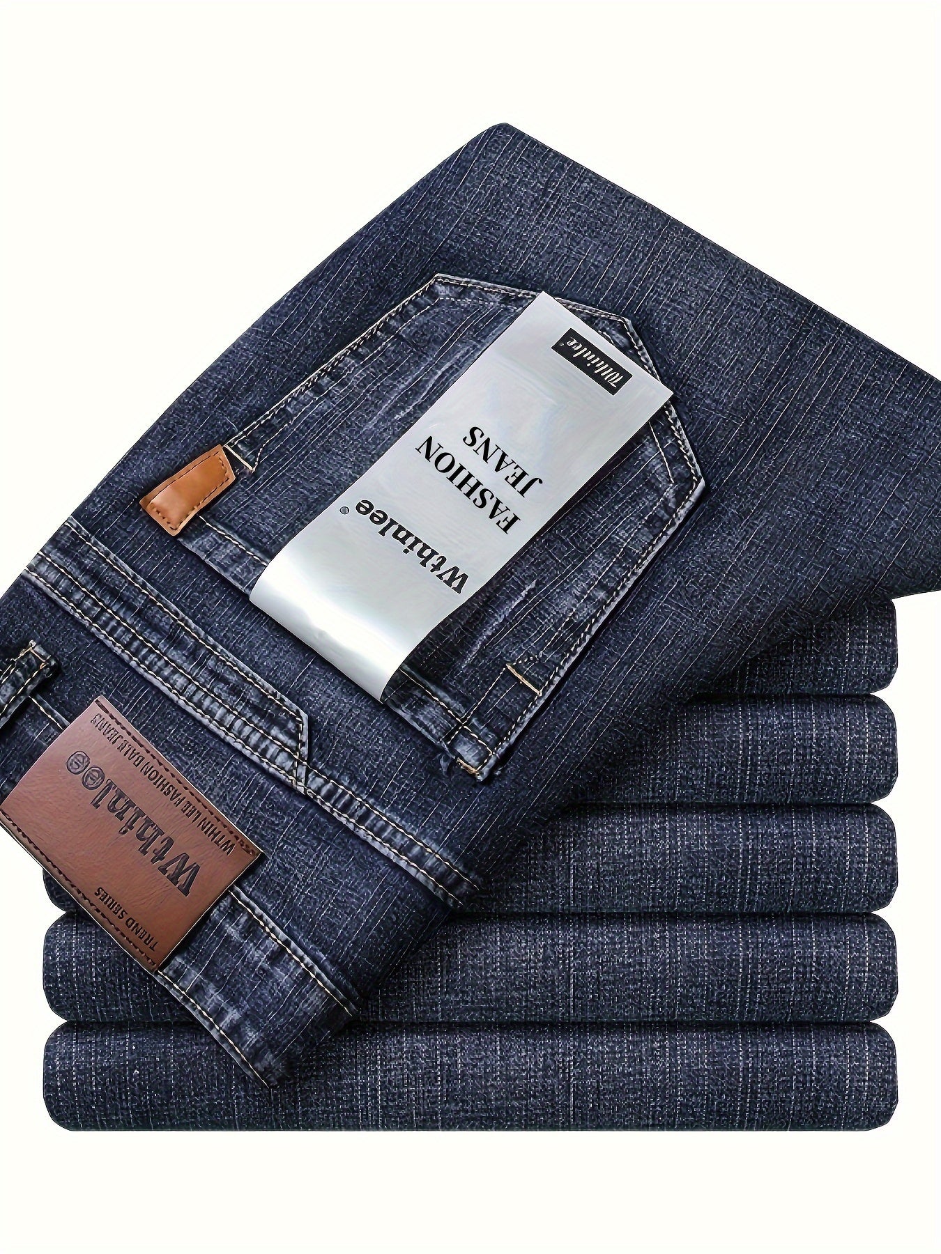 New Seasonal Chinese-Style Straight-Leg Jeans for Men, Suitable for Business And Casual Wear.