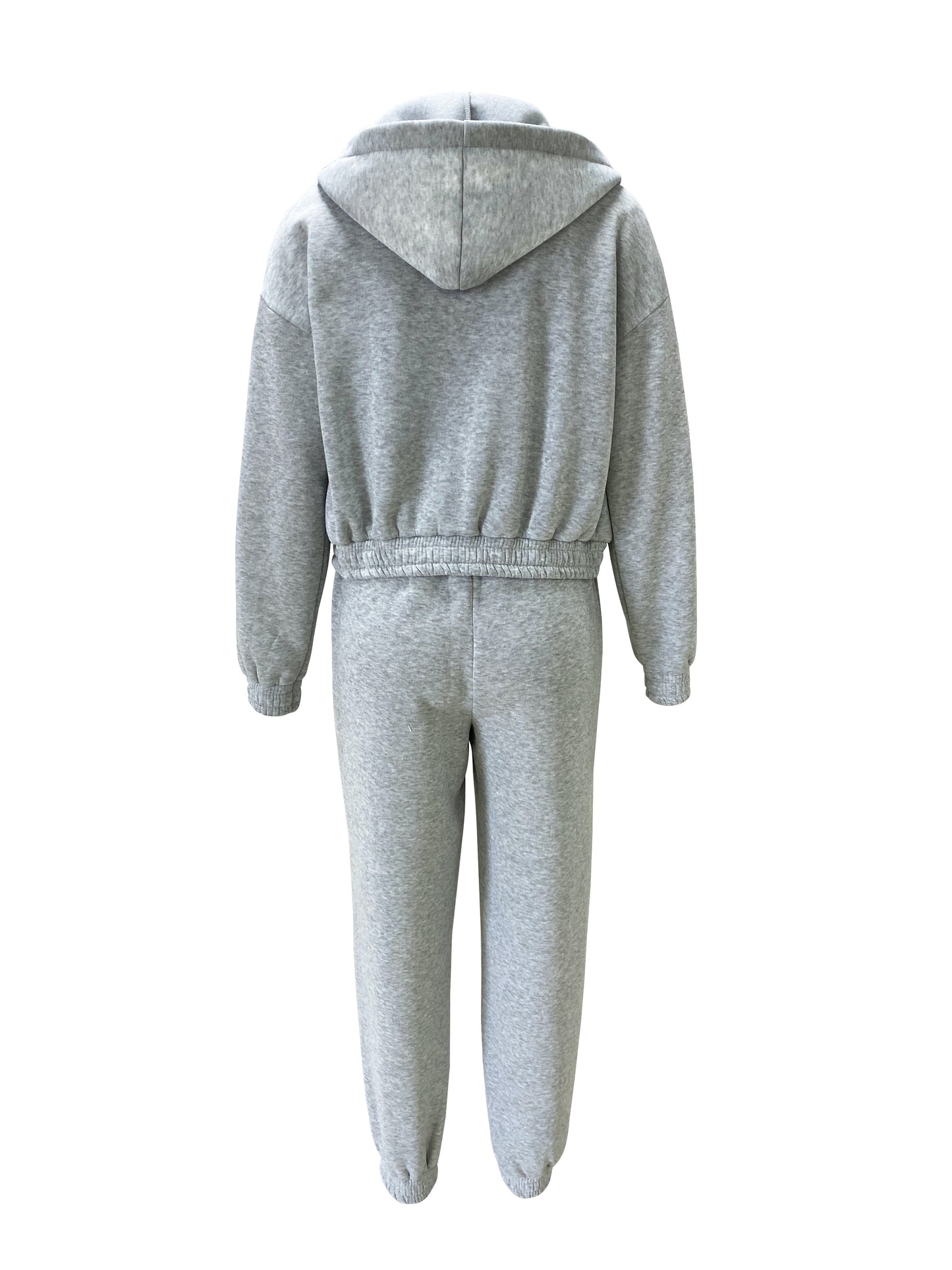 Three-Piece Casual Outfit Set - Zip-Up Hooded Jacket, Sleeveless Crew Neck Tank Top, and Drawstring Elastic Waist Jogger Pants - Comfortable, Versatile, and Stylish Women's Clothing for Everyday Wear