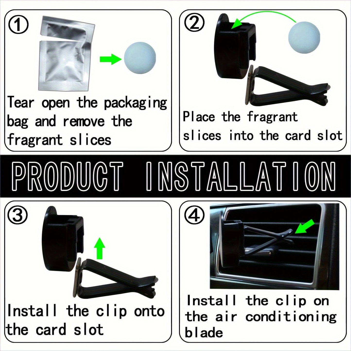 Luxurious Rhinestone Car Perfume Bottle - Women's Car Air Freshener - Parfum N5 - 45mm/1.77in x 29mm/1.14in - Includes Aroma Source: Scented Stick