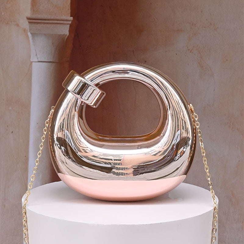 [Transparent Waterproof Party Clutch Bag] Luxury Women's Party Prom Box Evening Clutch Acrylic Transparent Clutch Waterproof Crossbody Bag Tready Bride Bag, Perfect For Party, Wedding, Dinner/Banquet, Matching With Wedding Dr