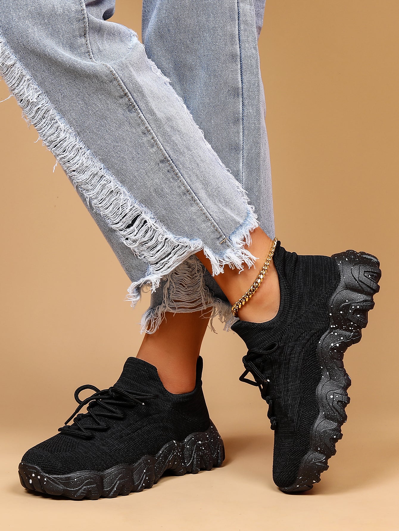 Women'S Casual Sports Sneakers, Striped Low Top Slip-On Shoes with Round Toe, Non-Slip Rubber Sole, Fabric Upper & Inner, All-Season Spring Footwear