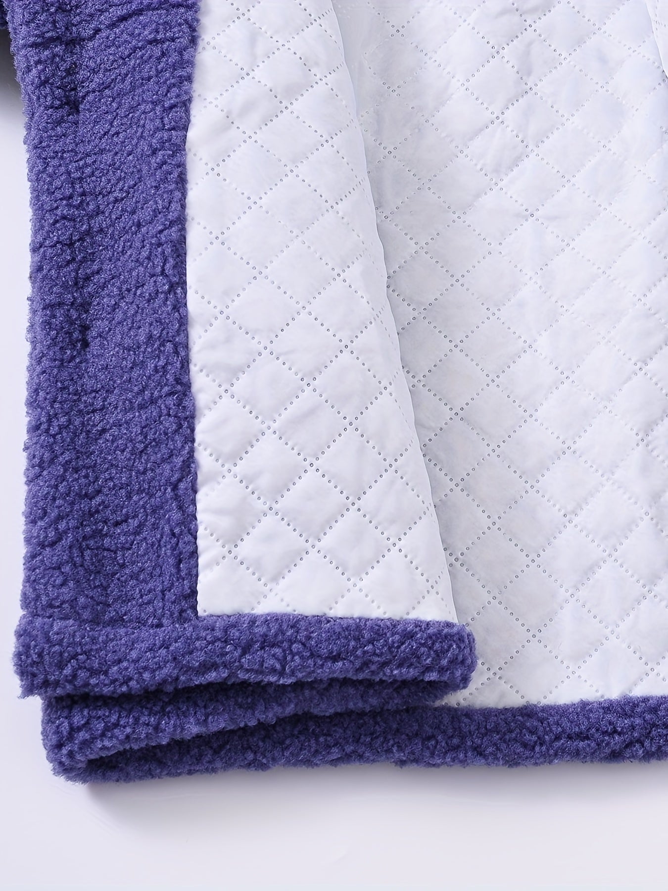 Girls' Cozy Fleece Jacket - Two-Tone Color Block with Plush Lining, Long Sleeves & Button Front, Casual Korean Style Winter Outerwear for Youngsters, Youngsters'S Winter Jacket | Buttonup Front Jacket | Plush Lining Jacket