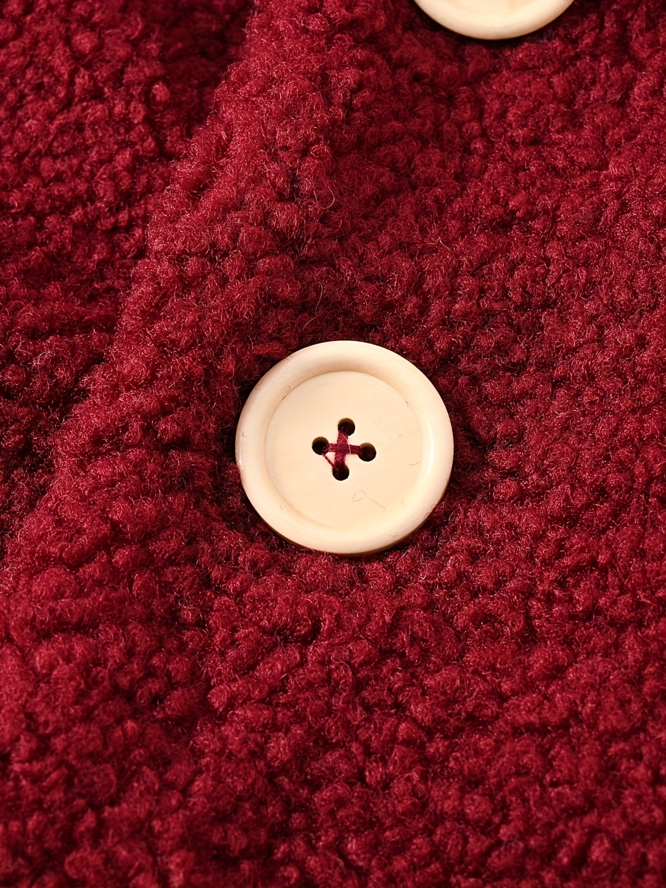 Girls' Cozy Fleece Jacket - Two-Tone Color Block with Plush Lining, Long Sleeves & Button Front, Casual Korean Style Winter Outerwear for Youngsters, Youngsters'S Winter Jacket | Buttonup Front Jacket | Plush Lining Jacket