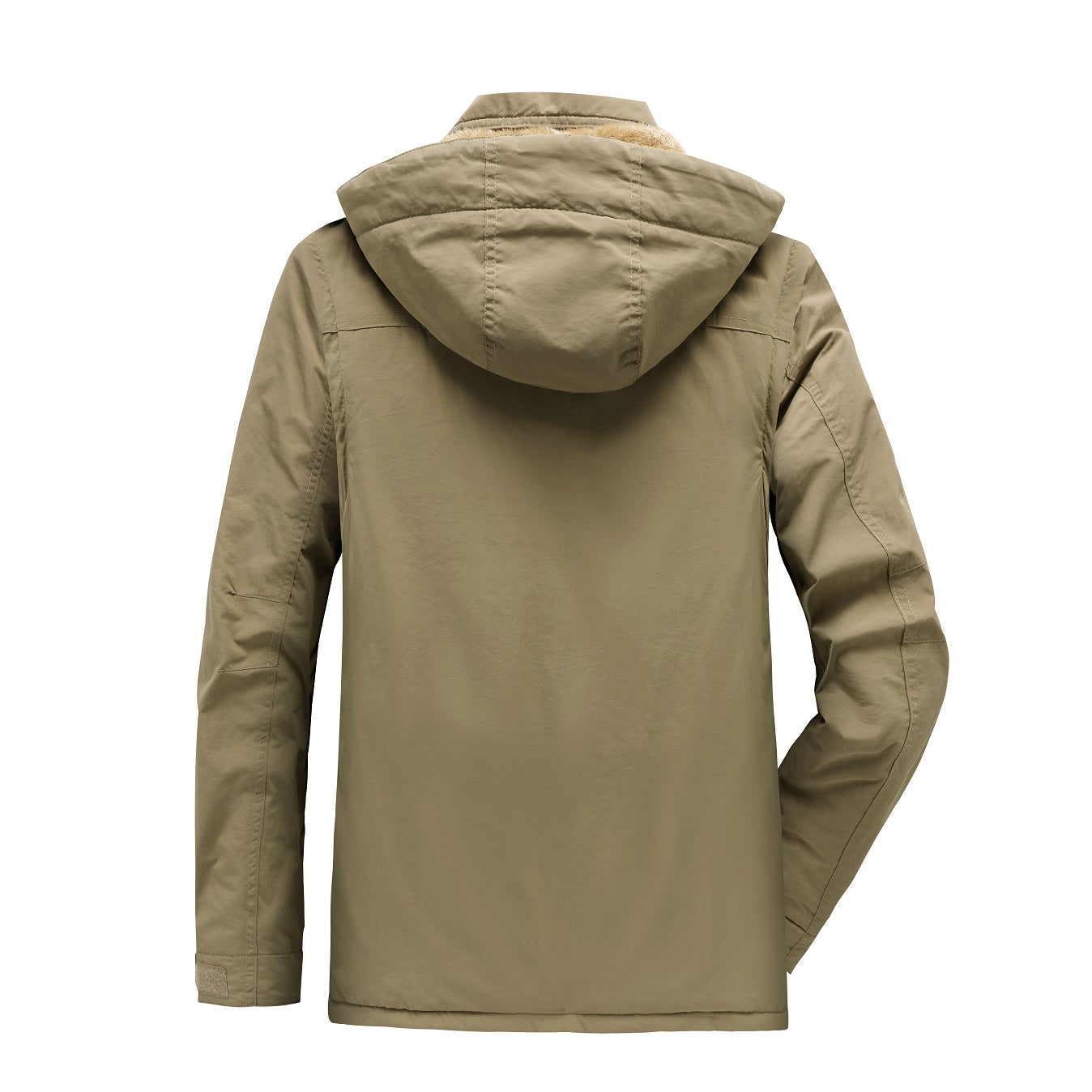 WarmthMax Cargo Jacket for Men - Fleece Lined, Removable Hood, Military Style, Water Resistant, Breathable, and Adjustable Fit for Outdoor Activities