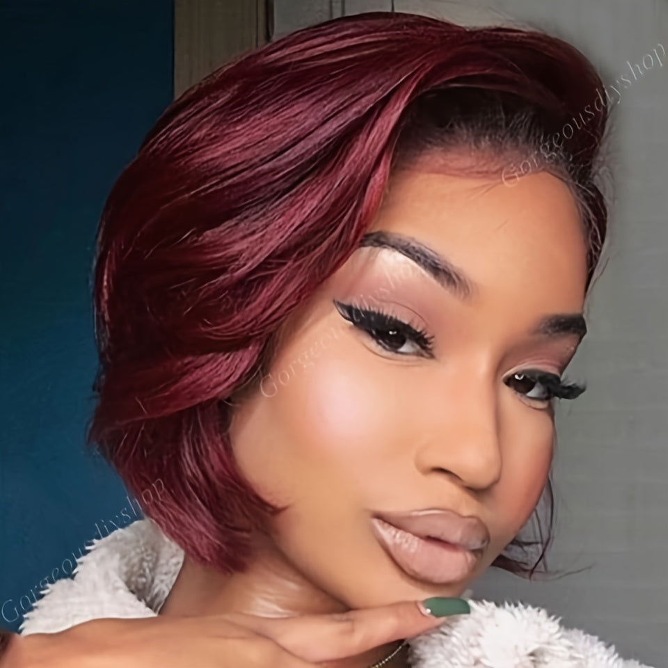 Human Hair Wig Pixie Cut Wig Short Straight Wig Human Hair Wig For Women