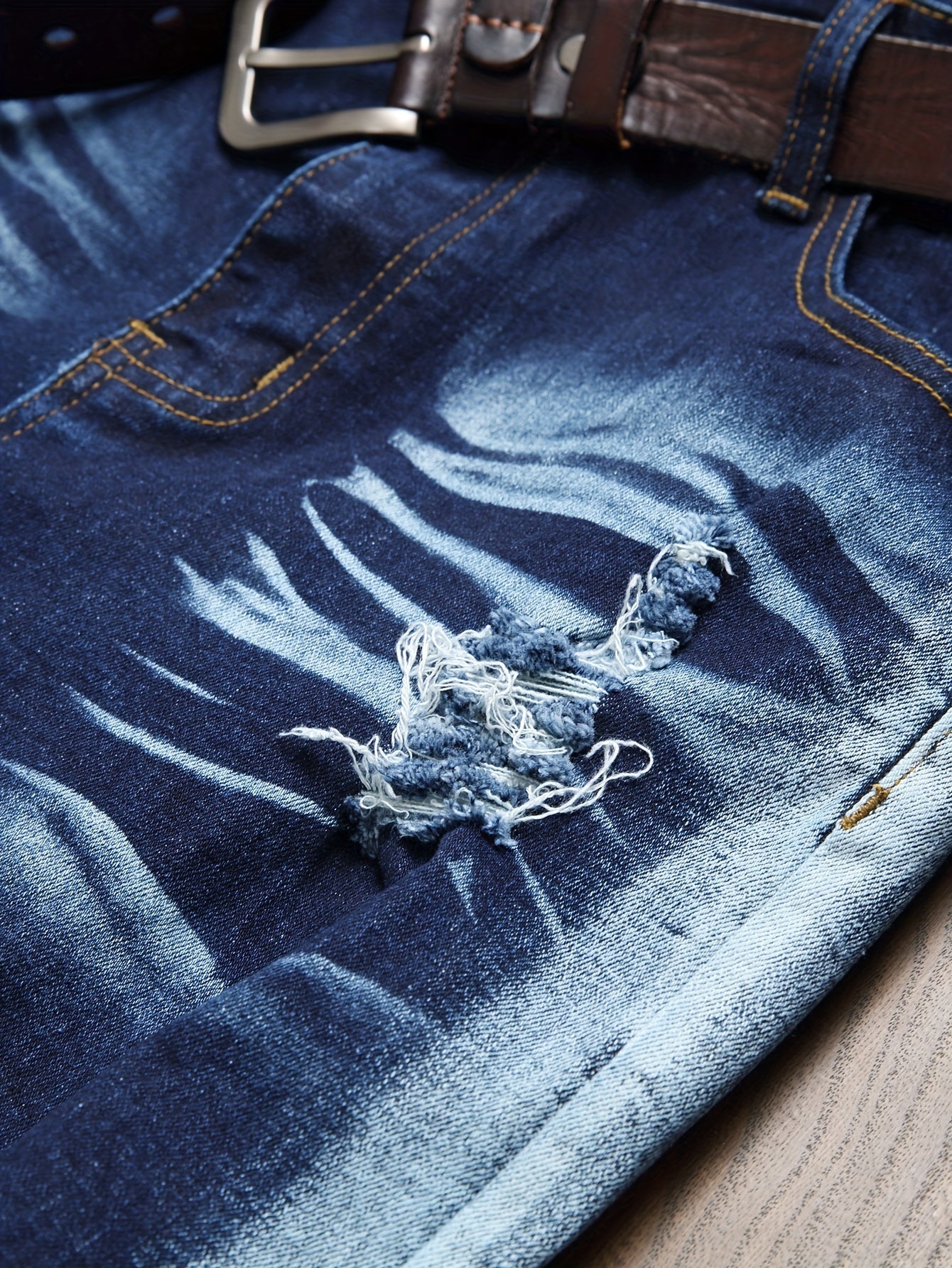 Stretch Slim Vintage Ripped Jeans - Mens Comfy Stylish Jeans For Men