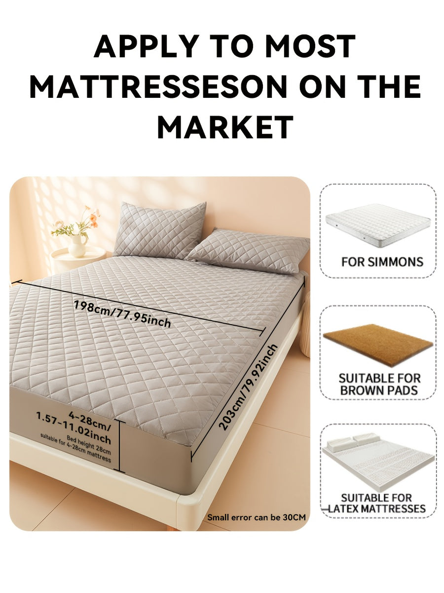 Layered Waterproof Mattress Protective Cover, (excluding Pillowcase)Soft And Comfortable Bedding Mattress Cover, Breathable Bed Sheet Mattress Protective Waterproof, Thickened Bed Cover Suitable for Bedrooms, Guest Rooms, Sin