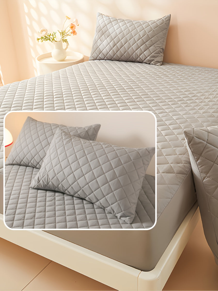 Layered Waterproof Mattress Protective Cover, (excluding Pillowcase)Soft And Comfortable Bedding Mattress Cover, Breathable Bed Sheet Mattress Protective Waterproof, Thickened Bed Cover Suitable for Bedrooms, Guest Rooms, Sin