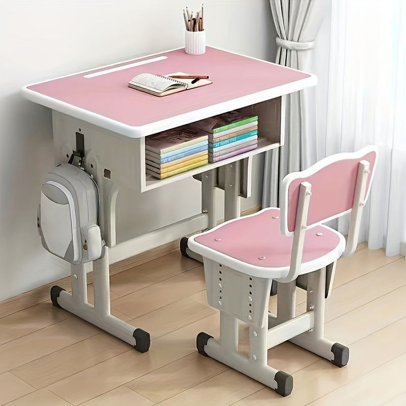 Children Study Desk Desk Homework Desk Training Class Chair Combination Set, Table And Chair Can Be Raised And Lowered