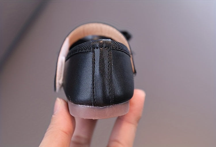 [Mary Jane | Soft] Soft Non-slip Mary Jane Flats | Girls Shoes Princess Shoes with Bow Decor