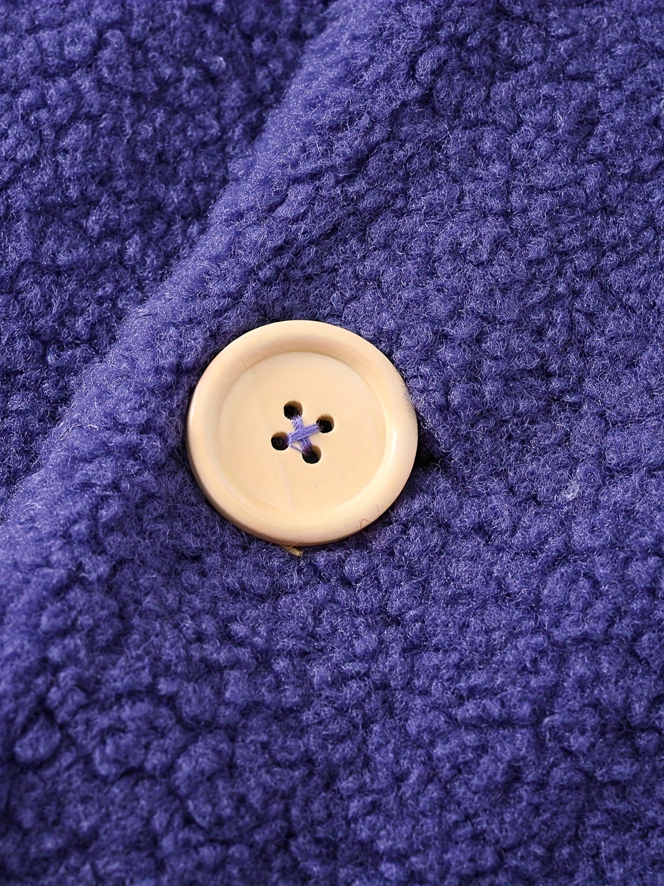 Girls' Cozy Fleece Jacket - Two-Tone Color Block with Plush Lining, Long Sleeves & Button Front, Casual Korean Style Winter Outerwear for Youngsters, Youngsters'S Winter Jacket | Buttonup Front Jacket | Plush Lining Jacket