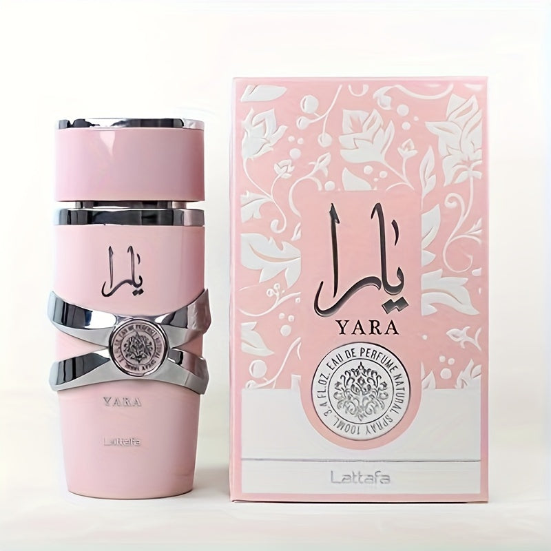 3.4 Floz Yara Eau De Parfum for Women - Long-Lasting, Seductive, and Feminine Fragrance with Rich Notes of Floral, Fruity, and Woody Scents - Perfect for Daily Wear, Special Occasions, and Gift Giving