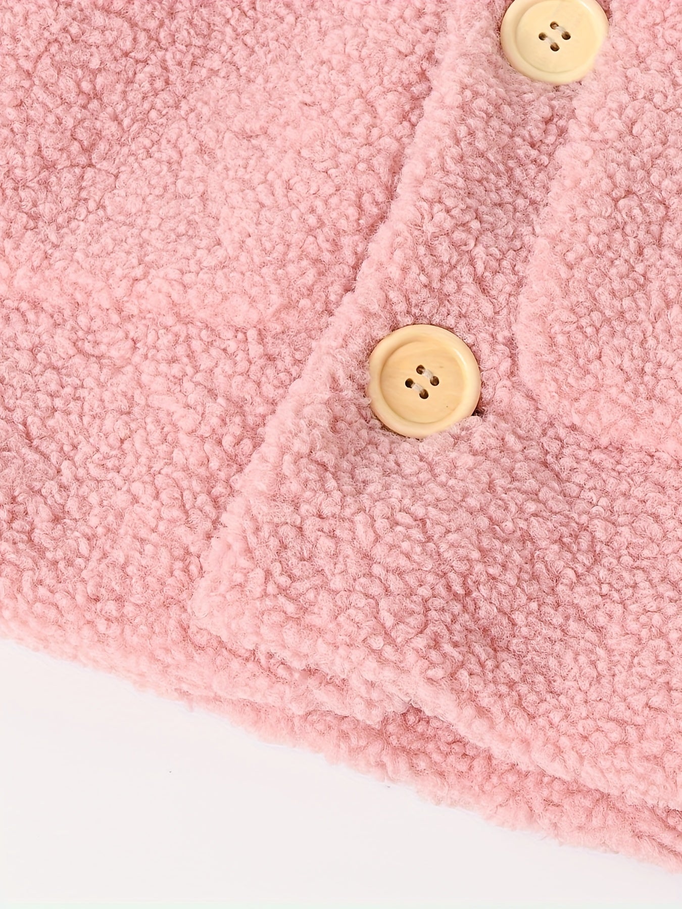 Girls' Cozy Fleece Jacket - Two-Tone Color Block with Plush Lining, Long Sleeves & Button Front, Casual Korean Style Winter Outerwear for Youngsters, Youngsters'S Winter Jacket | Buttonup Front Jacket | Plush Lining Jacket