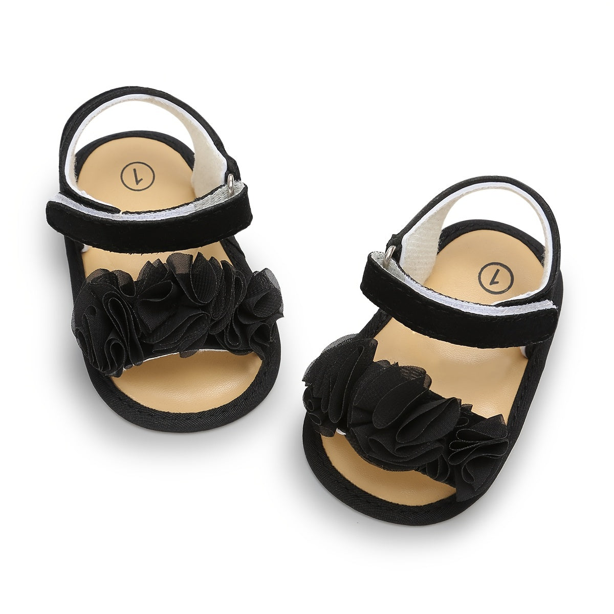 Adorable Baby Girl's Floral Sandals - Breathable, Comfortable, and Durable Open-Toe Shoes for Newborn, Infant, and Toddler's First Steps, Perfect for Spring, Summer, Beach, and Outdoor Activities