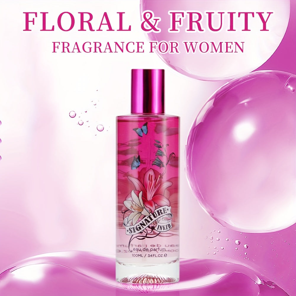 3.4Fl Oz Women's Eau De Parfum - Floral Fruity - With Mango, Grapefruit, Wild Strawberry And Apple- Medium Intensity Perfume