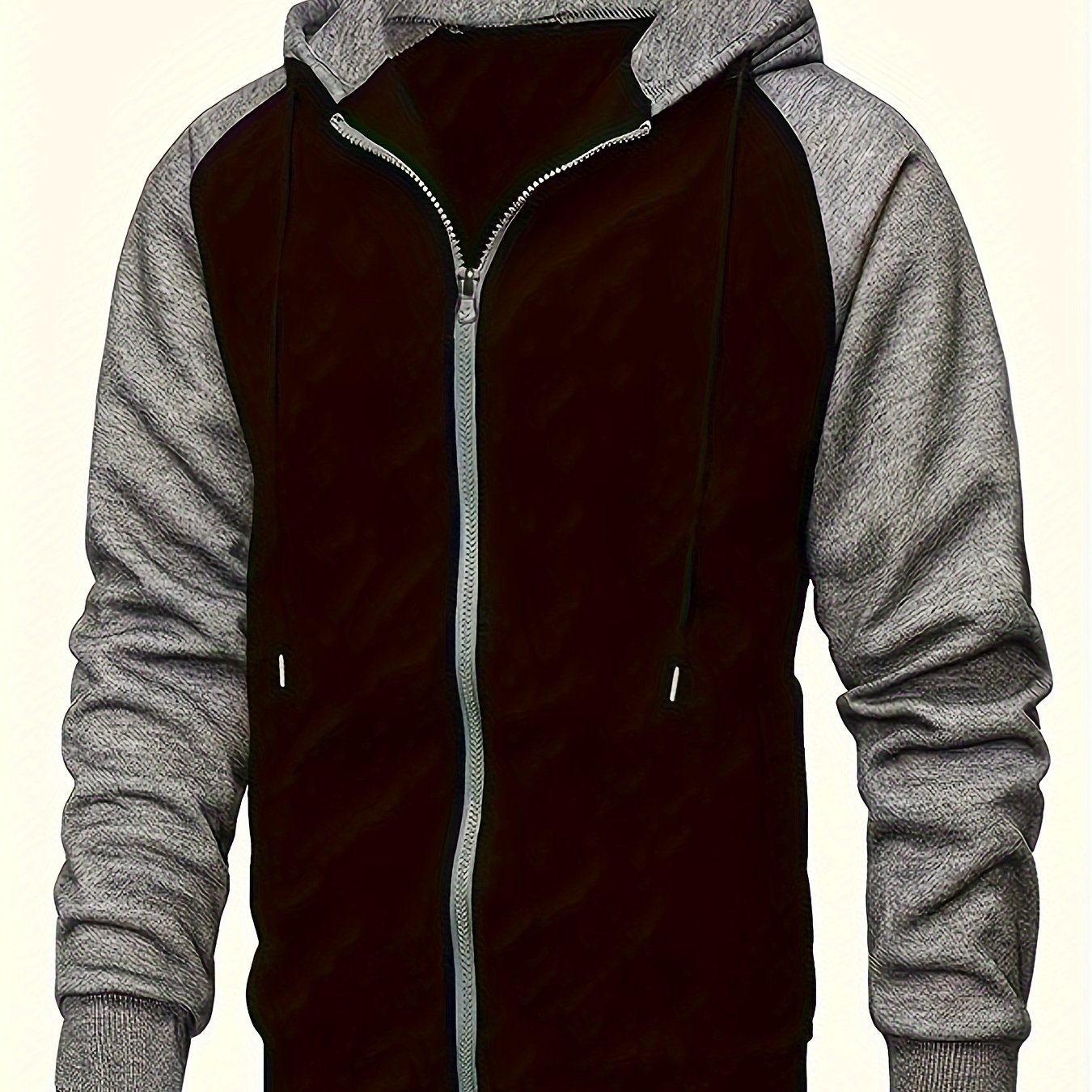 Mens Bold Contrast Sport Jacket - Comfortable Hooded Design, Regular Fit for All-Season Wear - Perfect for Outdoor Adventures, Hiking, and Running